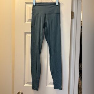 Lululemon Align™ Ribbed High-Rise Pant 28" size 4 Green jasper